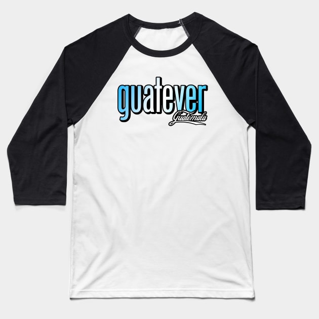 GUATEVER Blue and White Baseball T-Shirt by Cabezon